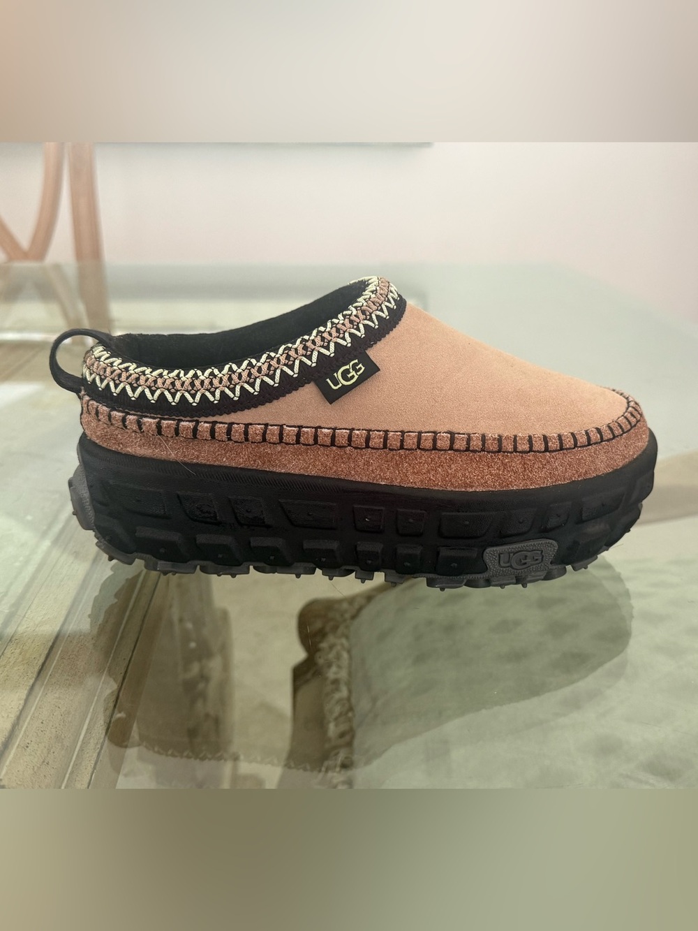 UGG VENTURE DAYS Clog Mule Sand/Black size 7 🤎🖤